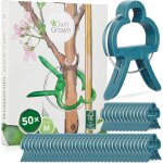 Asfasfq - clips pour attacher les plantes: 50 clips vert pour plantes taille m - aide a l'escalade des ...