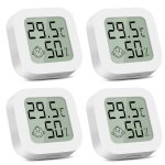 Asfasfq - cnmtcco thermomtre hygromtre interieur, 4 pices mini thermometre digital, moniteur de temprature ...