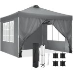 Asfasfq - cobizi tonnelle pliante 3x3 impermable, anti - uv barnum pliant 3x3 professionnel, robuste ...