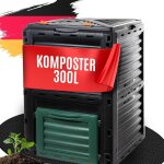 Asfasfq - composteur de jardin de qualité supérieure - 300 l - plastique solide - couvercle rabattable ... Asfasfq - composteur de jardin de qualité supérieure - 300 l - plastique solide - couvercle rabattable ...