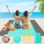 Asfasfq - couverture pique nique 210 x 200 cm, tapis de plage pliable, couverture de plage sans sable, ...