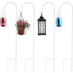 Asfasfq - crochet de berger sur pied: lot de 8 crochets de bton extrieur 90cm piquet de lanterne pour ...