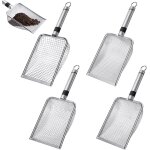 Asfasfq - dasiautoem lot de 4 tamis de jardin en mtal avec poigne, tamis de jardin, tamis de terre, ...