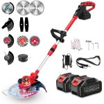 Asfasfq - dbroussailleuse  batterie 21v coupe bordure sans fil avec batterie, debroussailleuse electrique ...