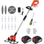 Asfasfq - debroussailleuse electrique sans fil 21v: coupe bordure sans fil avec batterie 2 * 3. 0ah, ...