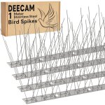 Asfasfq - deecam pic anti pigeon  base en acier inoxydable, 1m de piques anti - oiseaux pour balcon ...