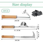 Asfasfq - dsherbeur manuel en acier inoxydable, avec gants antidrapants, arrache mauvaise herbe outil ...