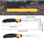 Asfasfq - desherbeur manuel, couteau dsherbeur, desherbeur en acier inoxydable, outil de dsherbage ...