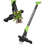 Asfasfq - dsherbeur manuel et extracteur de mauvaises herbes avec pdale longueur 100cm, 4 griffes arrache ...