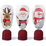 Asfasfq - dewur lot de 3 housses polaires dcoratives d'hiver 70 g / m, 90x110 cm, protection hivernale ...