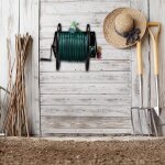 Asfasfq - enrouleur mural de tuyau, tambour enrouleur tuyau d'arrosage manivelle, 60 m de long, en acier, ...