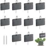 Asfasfq - ensemble de etiquettes en ardoise jardin 10 x 8 cm plantes potager semis exterieur plantation ...