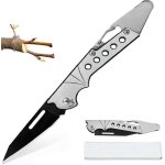 Asfasfq - fajoek couteau de greffage pliant, couteau serpette pliant, couteau serpette jardin, horticultural ...