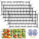 Asfasfq - filet de support pour plantes, 5pcs filet de tente de croissance treillis élastique filet d'échafaud ... Asfasfq - filet de support pour plantes, 5pcs filet de tente de croissance treillis élastique filet d'échafaud ...