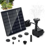 Asfasfq - fontaine solaire 1. 5w, pompe de bassin solaire avec 6 buses, pompe  eau solaire d'extrieur ...