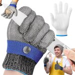Asfasfq - gant anti coupure cuisine, gant huitre protection, gants résistants coupures acier inoxydable, ... Asfasfq - gant anti coupure cuisine, gant huitre protection, gants résistants coupures acier inoxydable, ...