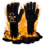 Asfasfq - gants de barbecue, gants de four rsistant  la chaleur jusqu' 800gants de gril  3 couches ...