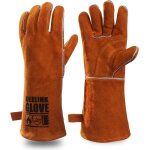 Asfasfq - gants de soudage ¿ rsistant  la chaleur et  l'usure en cuir doubl et coutures ignifuges ...