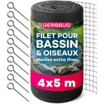Asfasfq - gerobug filet bassin 4x5m - protection efficace avec filet anti oiseaux petite maille rsistant ...
