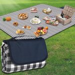 Asfasfq - grande couverture de pique - nique confortable, 200 x 200 cm, avec poigne, fond impermable, ...