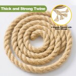 Asfasfq - grosse corde jute naturelle 20mm x 10m ¿ corde végétale ultra epaisse pour décoration rustique, ... Asfasfq - grosse corde jute naturelle 20mm x 10m ¿ corde végétale ultra epaisse pour décoration rustique, ...