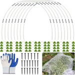 Asfasfq - hiqe - fl arceau pour serre tunnel, 40 pices cerceau pour serre de jardin, kit de maison de ...