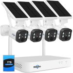 Asfasfq - hiseeu 100% sans fil + 10ch 4mp kit camera surveillance wifi exterieure sans fil solaire, nvr ...