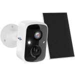 Asfasfq - hiseeu 4mp camra surveillance wifi exterieure sans fil solaire sur batterie rechargeable 2k ...
