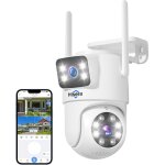 Asfasfq - hiseeu double objectif & 8x zoom numrique 3mp camra surveillance wifi exterieure, 2, 4 / ...