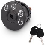 Asfasfq - interrupteur allumage dmarreur tondeuse  gazon avec cl 7 bornes pour husqvarna sears craftsman ...