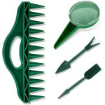 Asfasfq - kaiyaya 4 pices planteuse manuelle precision avec jardinire de sol  12 trous, entretoise ...
