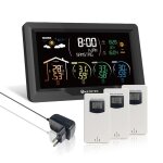 Asfasfq - ketotek station meteo interieur exterieur sans fil avec 3 capteurs 7, 5  va lcd affichage thermomtr ...
