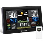Asfasfq - ketotek station mto intrieure extrieure sans fil avec capteur lcd thermomtre numrique ...