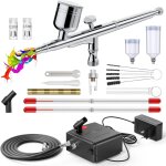 Asfasfq - kit aérographe 40 psi avec compresseur double action pour décoration de gâteau, maquillage, ... Asfasfq - kit aérographe 40 psi avec compresseur double action pour décoration de gâteau, maquillage, ...