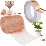 Asfasfq - kit anti - limaces, 12. 7cm * 6m filet en cuivre & 20mm x 10m ruban cuivré, double protection ... Asfasfq - kit anti - limaces, 12. 7cm * 6m filet en cuivre & 20mm x 10m ruban cuivré, double protection ...