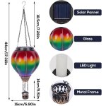 Asfasfq - lanterne solaire led montgolfire - photophore solaire - dcoration de jardin pour l'extrieur ...