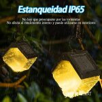 Asfasfq - lumire solaire suspendue extrieure ip65 tanche jardin lumire 2 couleurs capteur de lumire ...