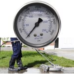 Asfasfq - manomtre de nettoyeur haute pression 250 bar / 3500 psi, filetage pour m14 x 1, 5, pour nettoyeurs ...