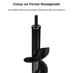 Asfasfq - mche tarire pour perceuse, jardin foreuse Ø 83mm + gants, jardin tarire pour perceuse lectrique ...