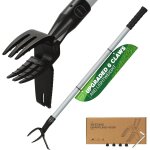 Asfasfq - miaoke outil de dsherbage lger  6 griffes de 113 cm avec plateforme de pied, extracteur ...