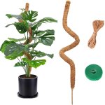 Asfasfq - monstera tuteur naturel pour plantes grimpantes 120 cm bton de mousse flexible en fibre de ...