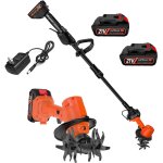 Asfasfq - motobineuse electrique sans fil, 21v motoculteur portable avec batterie et charge, 235 rpm, ...