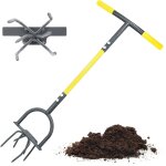 Asfasfq - motoculteur de jardin manuel avec tige en acier durable, outil de jardinage idéal pour le jardinage ... Asfasfq - motoculteur de jardin manuel avec tige en acier durable, outil de jardinage idéal pour le jardinage ...