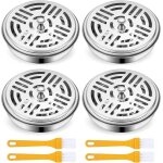Asfasfq - muyohix support bobine moustique, 4 pices porte spirale anti moustique, acier inoxydable bote ...