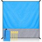 Asfasfq - natte de plages pliable, couverture plages anti sable grande 200 x 210 cm, bleu gris tapis ...
