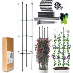 Asfasfq - obélisque de jardin, support pour plantes grimpantes, stable cage à tomates, jardin treillis ... Asfasfq - obélisque de jardin, support pour plantes grimpantes, stable cage à tomates, jardin treillis ...