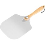 Asfasfq - pelle pizza en aluminium, pelle a pizza avec poigne en bois pliable, spatule pizza 30, 5 cm ...