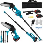 Asfasfq - perche elagueuse tlescopique electrique compatible avec makita 18v, 2 - en - 1 6 pouces trononneus ...