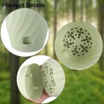 Asfasfq - petits pots de semis 15 cm, ensemble de 3 pots en plastique pour plantes d'intrieur, idal ...