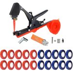 Asfasfq - pince  lier, pour plantes, avec 20 rouleaux de ruban et 1 bote d'agrafes, outil de jardinage ...